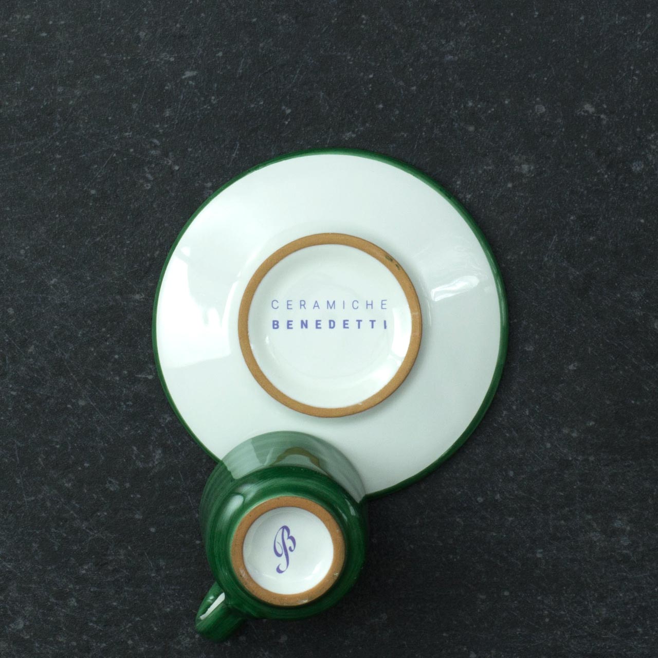 Tazzina con Piattino in Ceramica Vietrese Pennellati a Mano