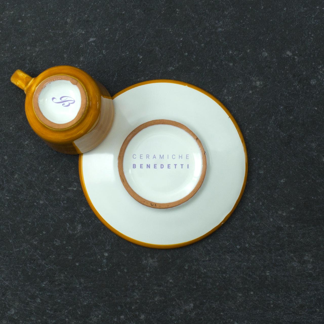 Tazzina con Piattino in Ceramica Vietrese Pennellati a Mano