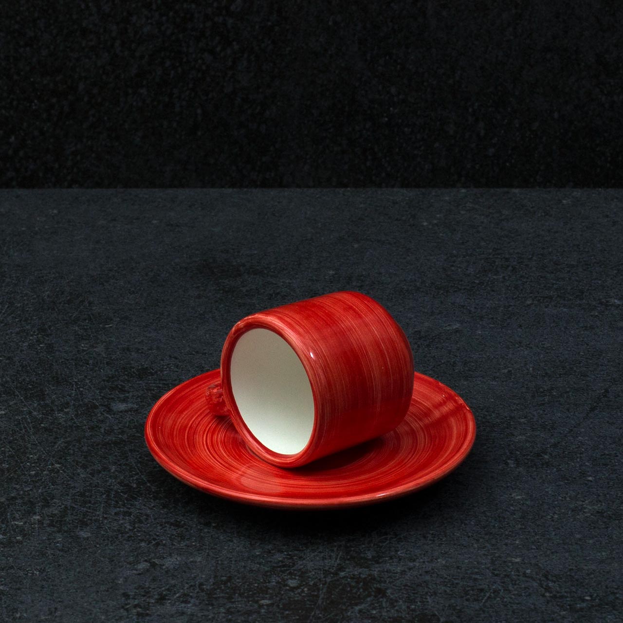 Tazzina con Piattino in Ceramica Vietrese Pennellati a Mano