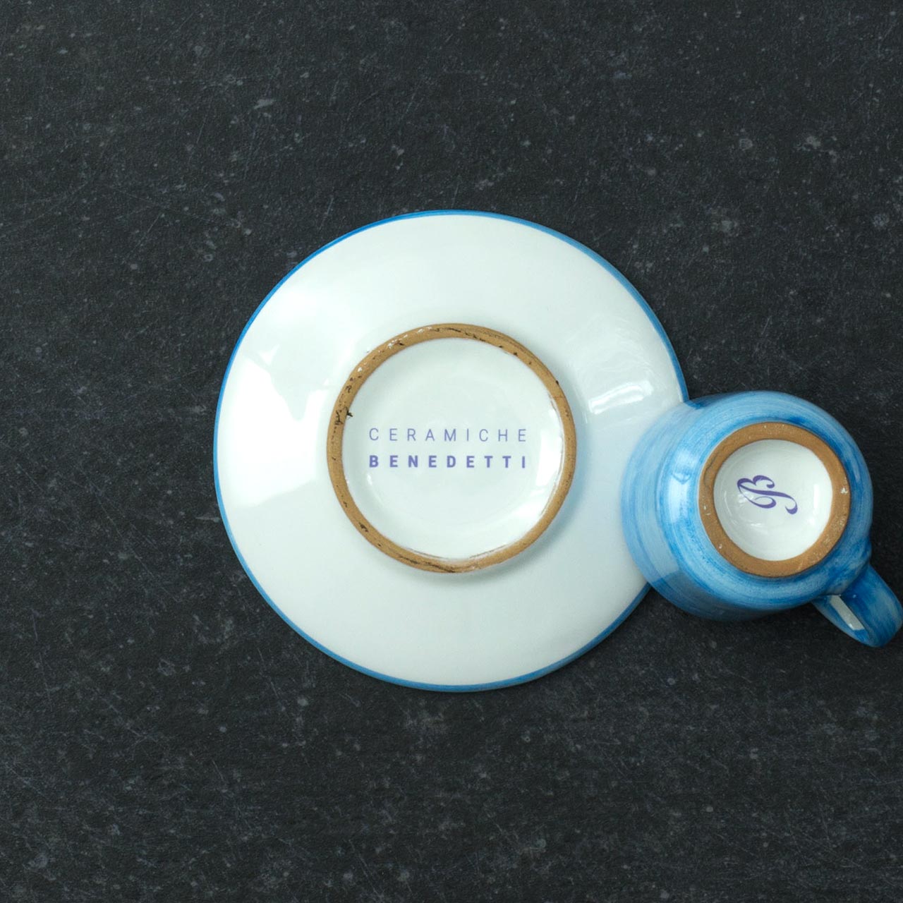Tazzina con Piattino in Ceramica Vietrese Pennellati a Mano