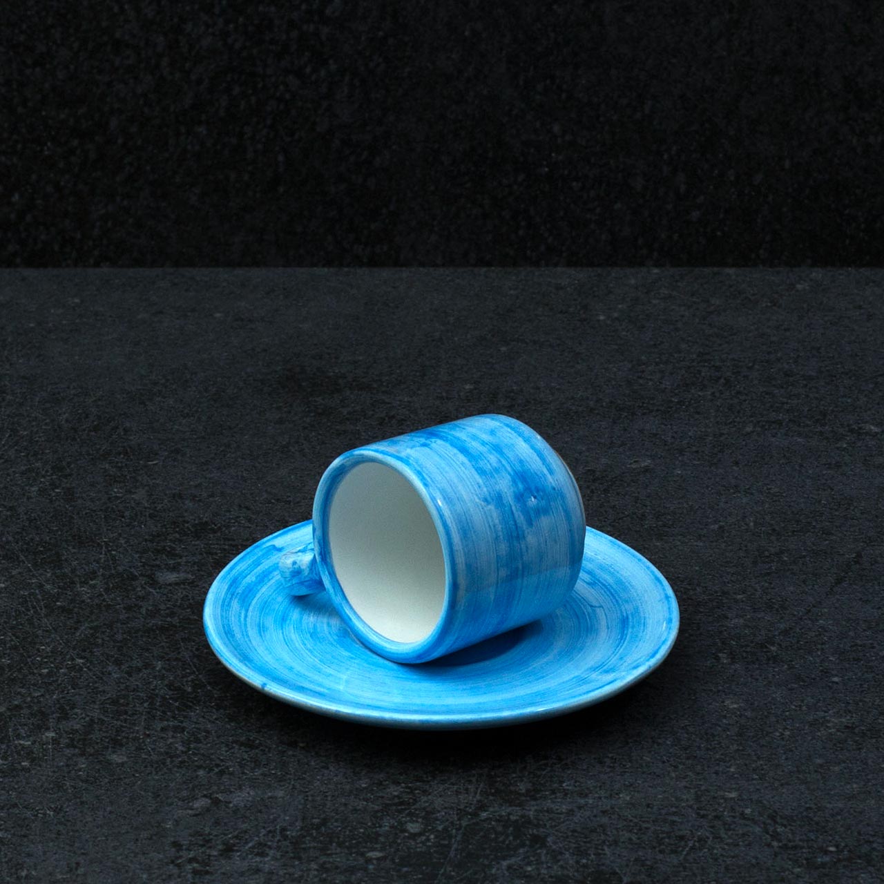 Tazzina con Piattino in Ceramica Vietrese Pennellati a Mano