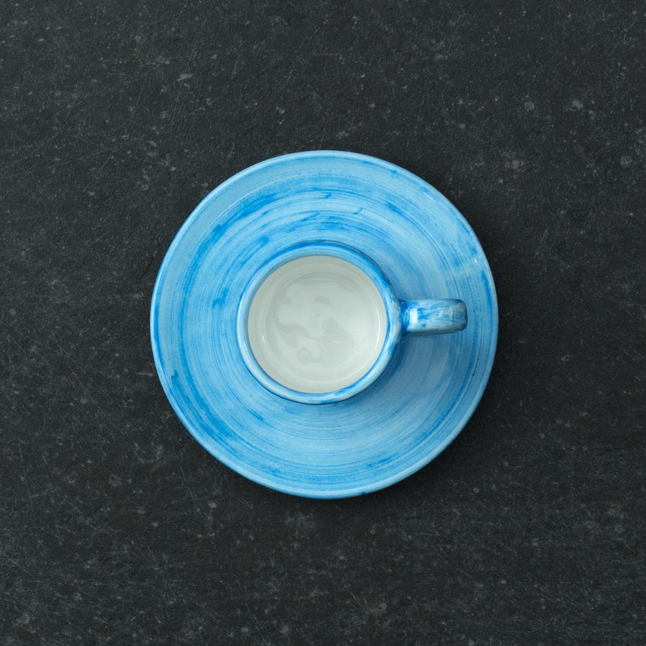 Tazzina con Piattino in Ceramica Vietrese Pennellati a Mano
