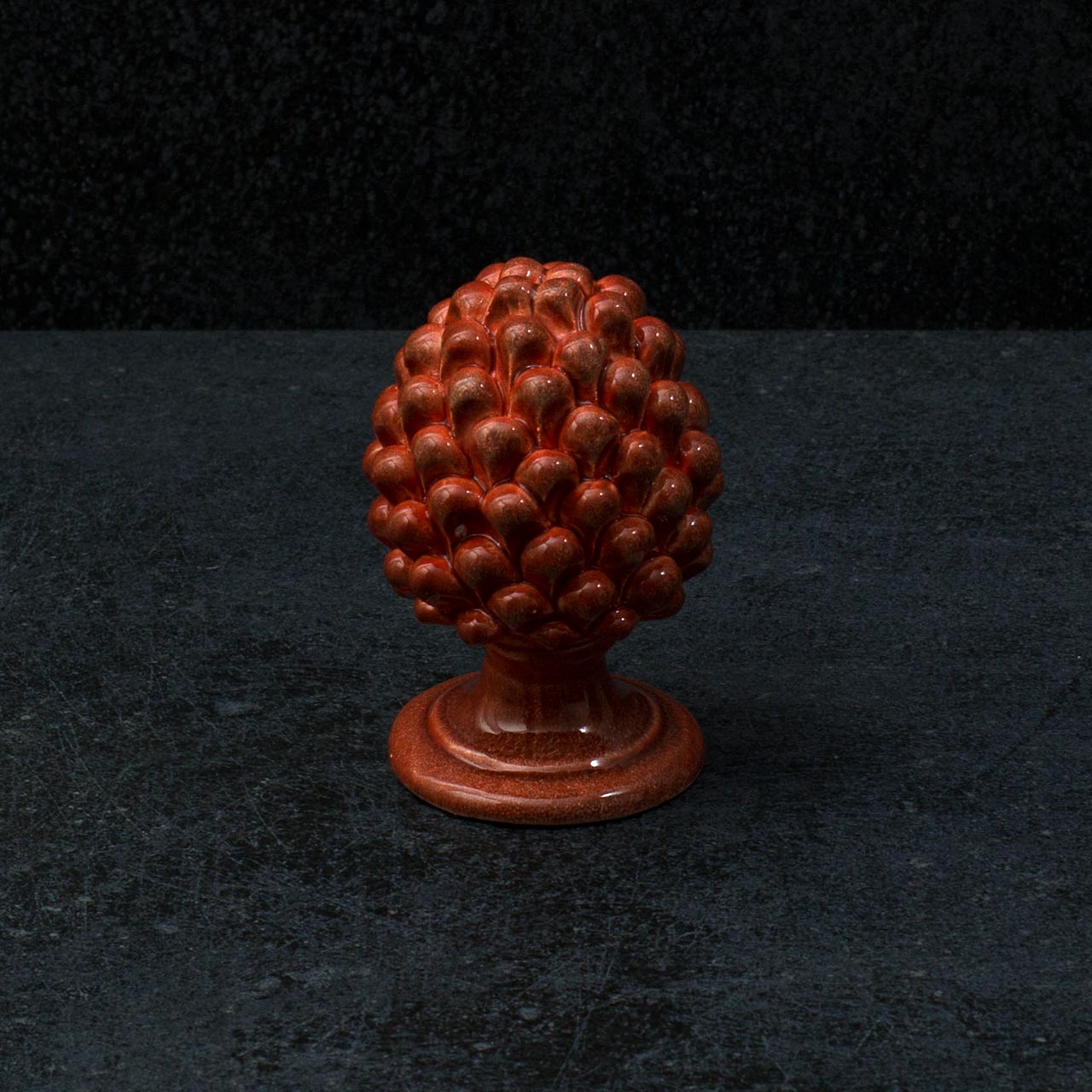 Sicilian Pine Cone in Hand Sculpted and Glazed Ceramic - S