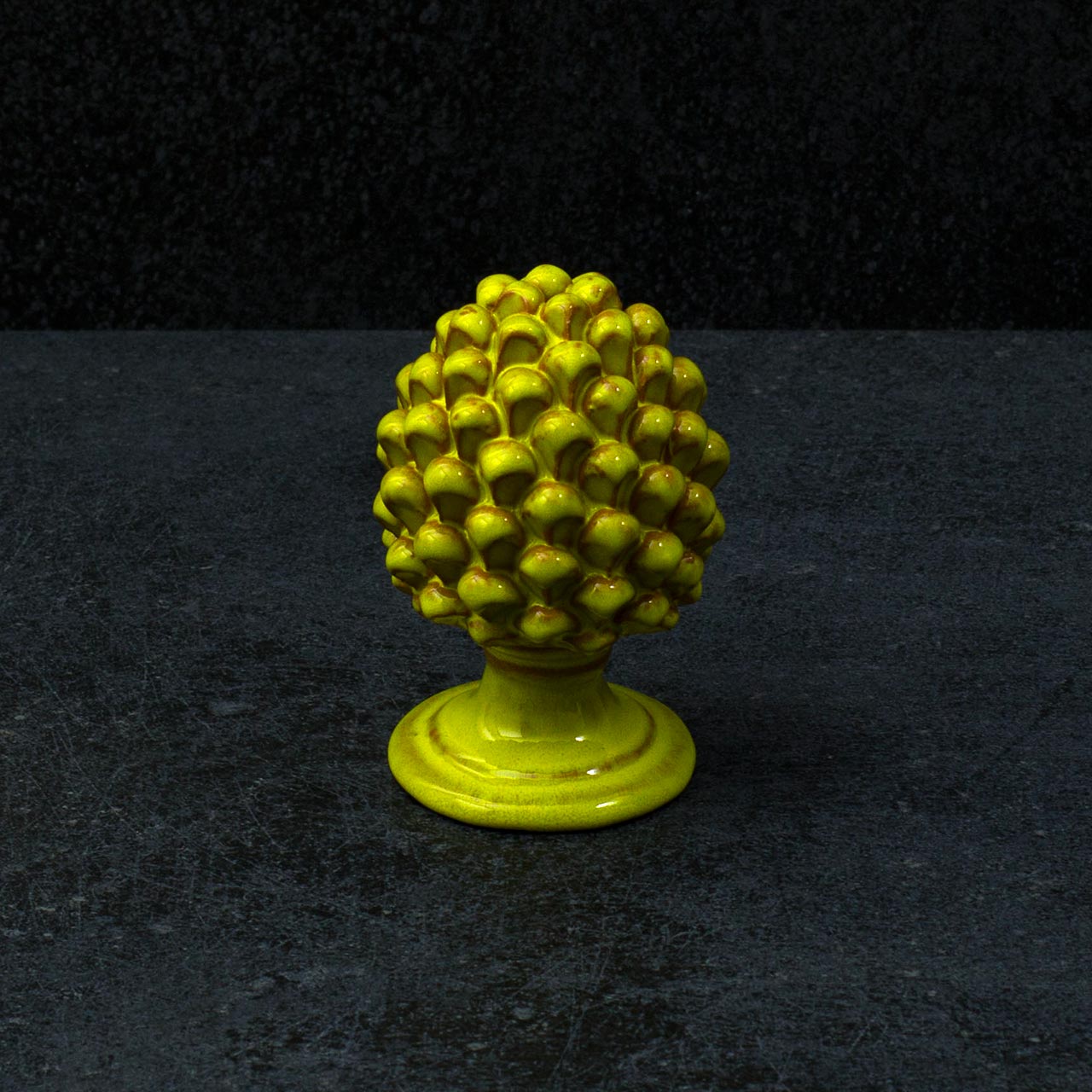Sicilian Pine Cone in Hand Sculpted and Glazed Ceramic - S