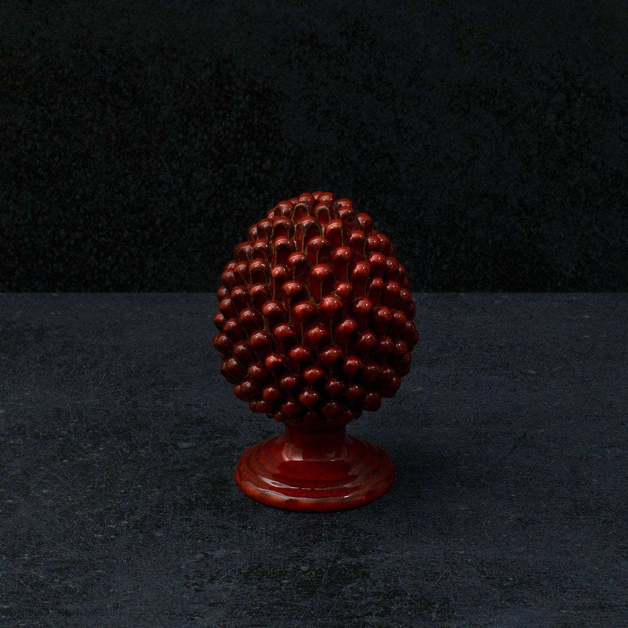 Sicilian Pine Cone in Hand Sculpted and Glazed Ceramic - M