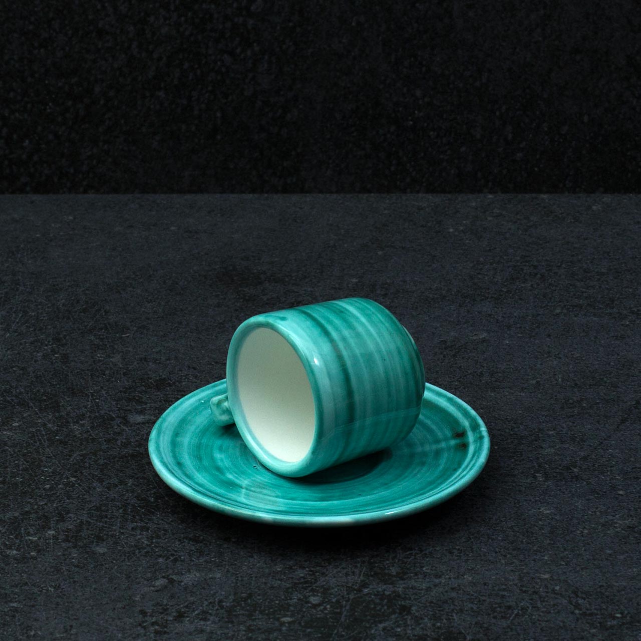 Tazzina con Piattino in Ceramica Vietrese Pennellati a Mano