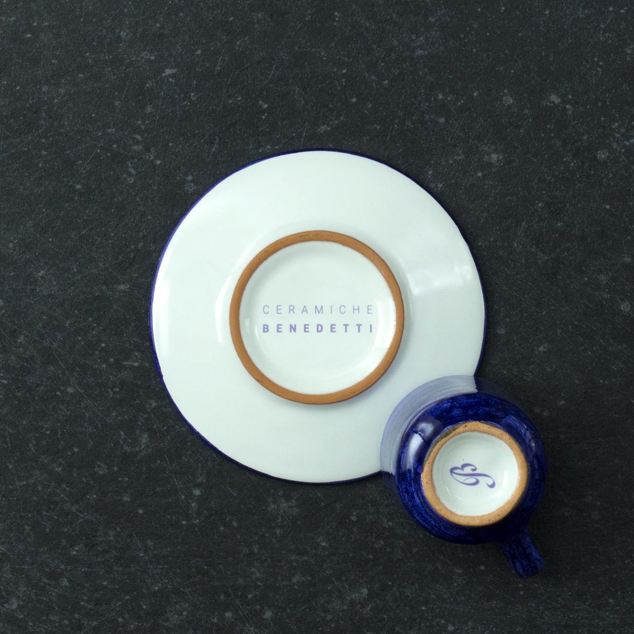 Tazzina con Piattino in Ceramica Vietrese Pennellati a Mano