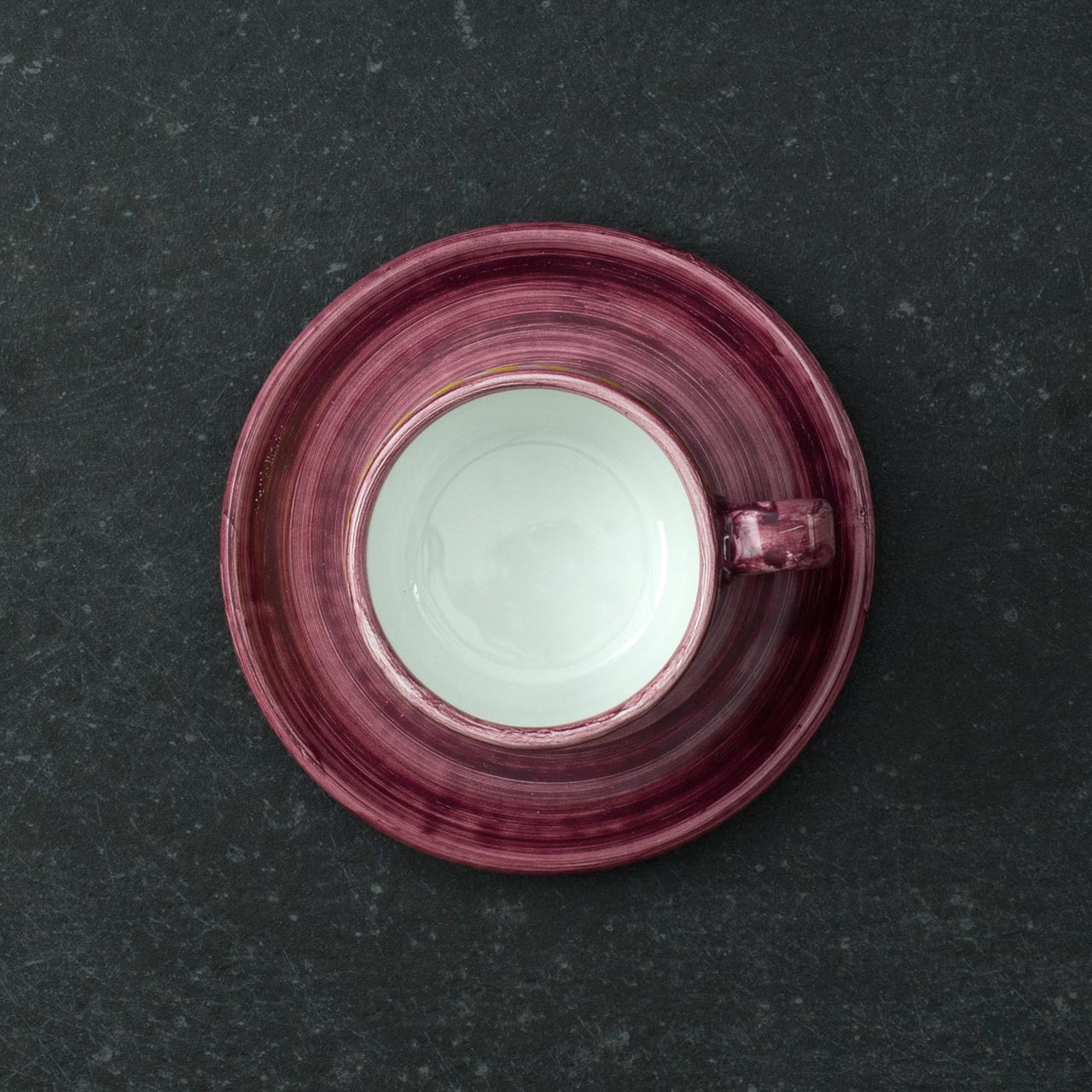 Tazza con Piatto in Ceramica Vietrese Decorati a Mano