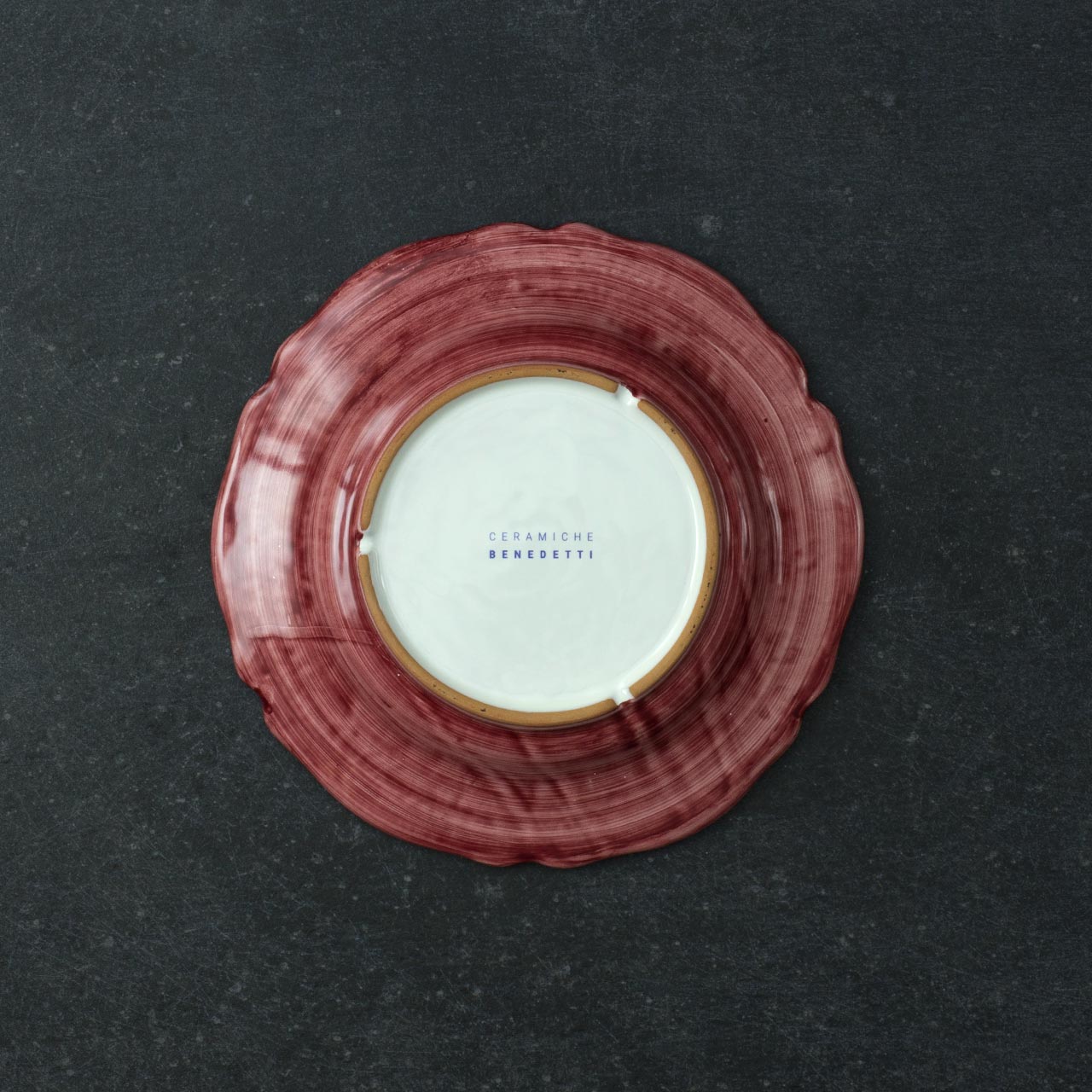 Hand-Brushed Scalloped Deep Plate in Vietri Ceramic