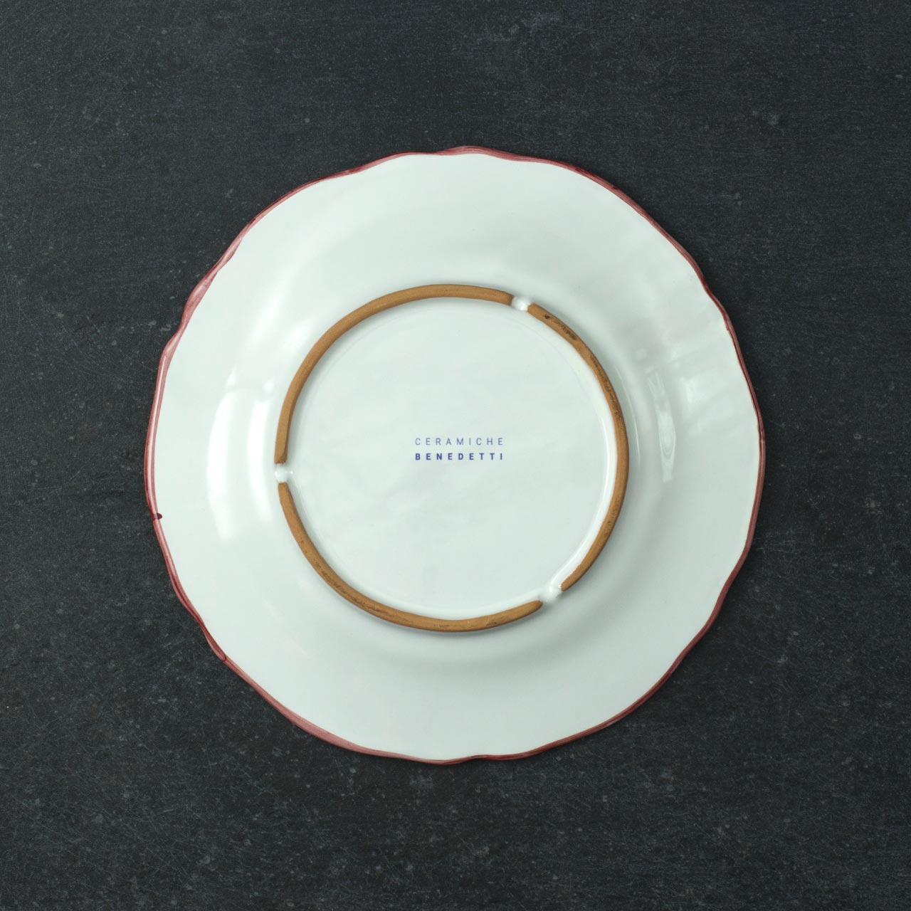 Hand-Decorated Scalloped Flat Plate in Vietri Ceramic
