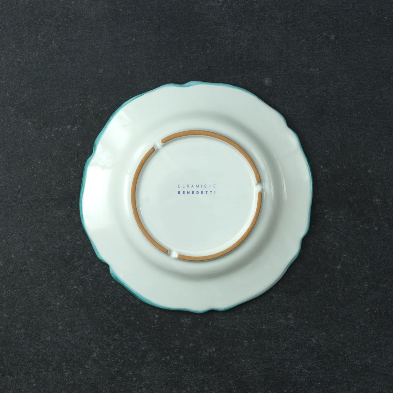 Piatto Fondo Smerlato in Ceramica Vietrese Decorato a Mano