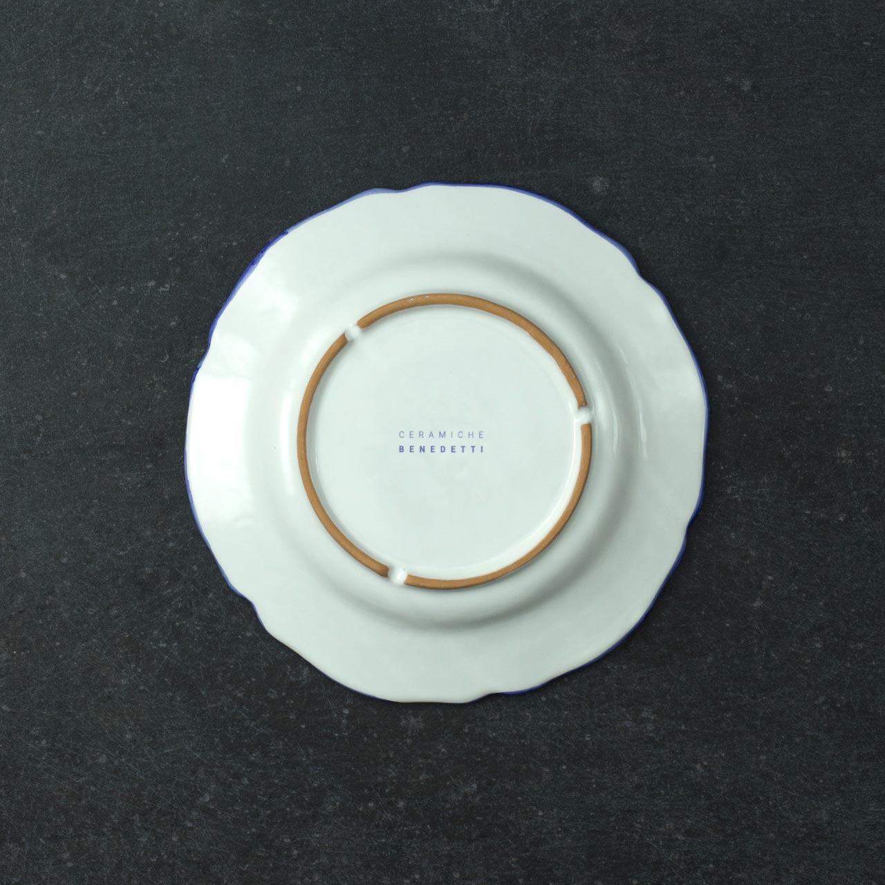 Piatto Fondo Smerlato in Ceramica Vietrese Decorato a Mano