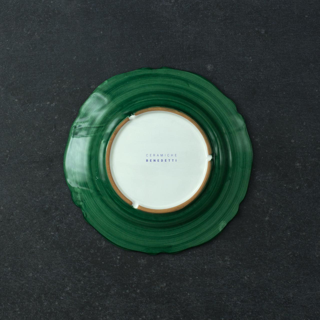 Hand-Brushed Scalloped Deep Plate in Vietri Ceramic