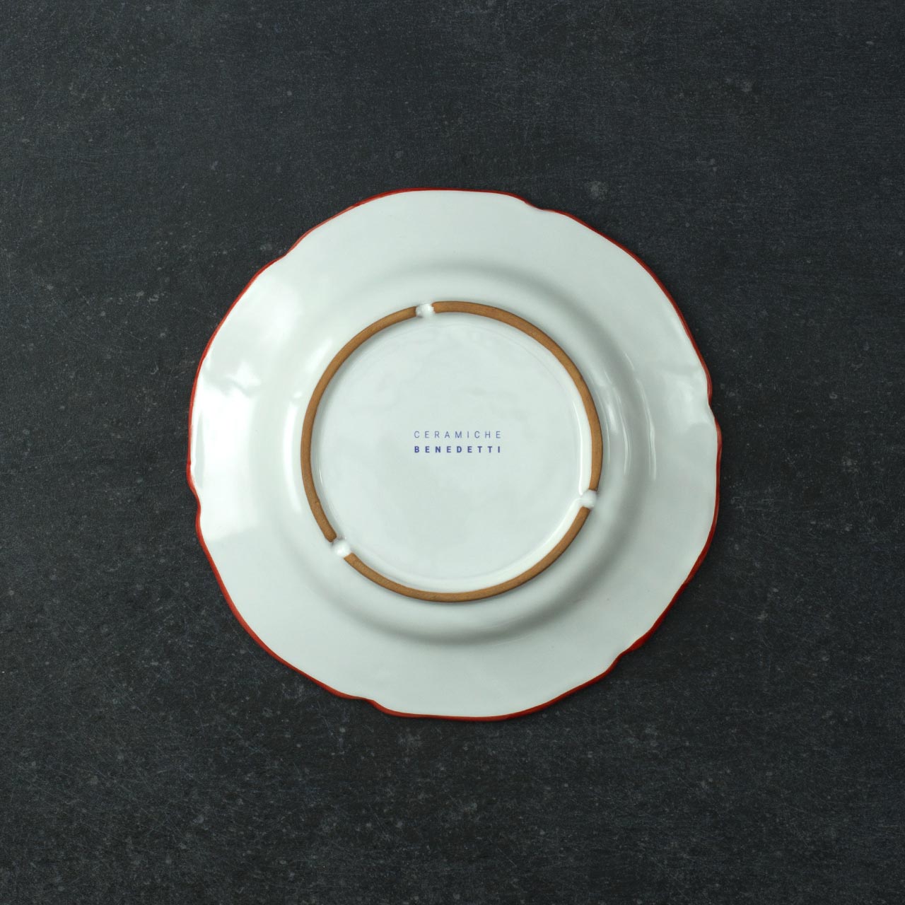 Piatto Fondo Smerlato in Ceramica Vietrese Decorato a Mano