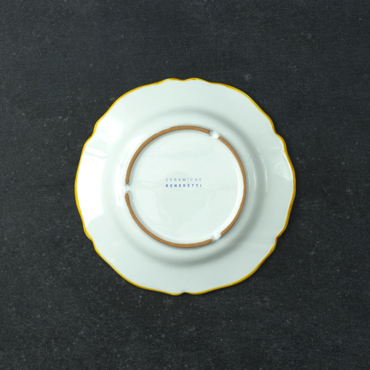 Piatto Fondo Smerlato in Ceramica Vietrese Decorato a Mano