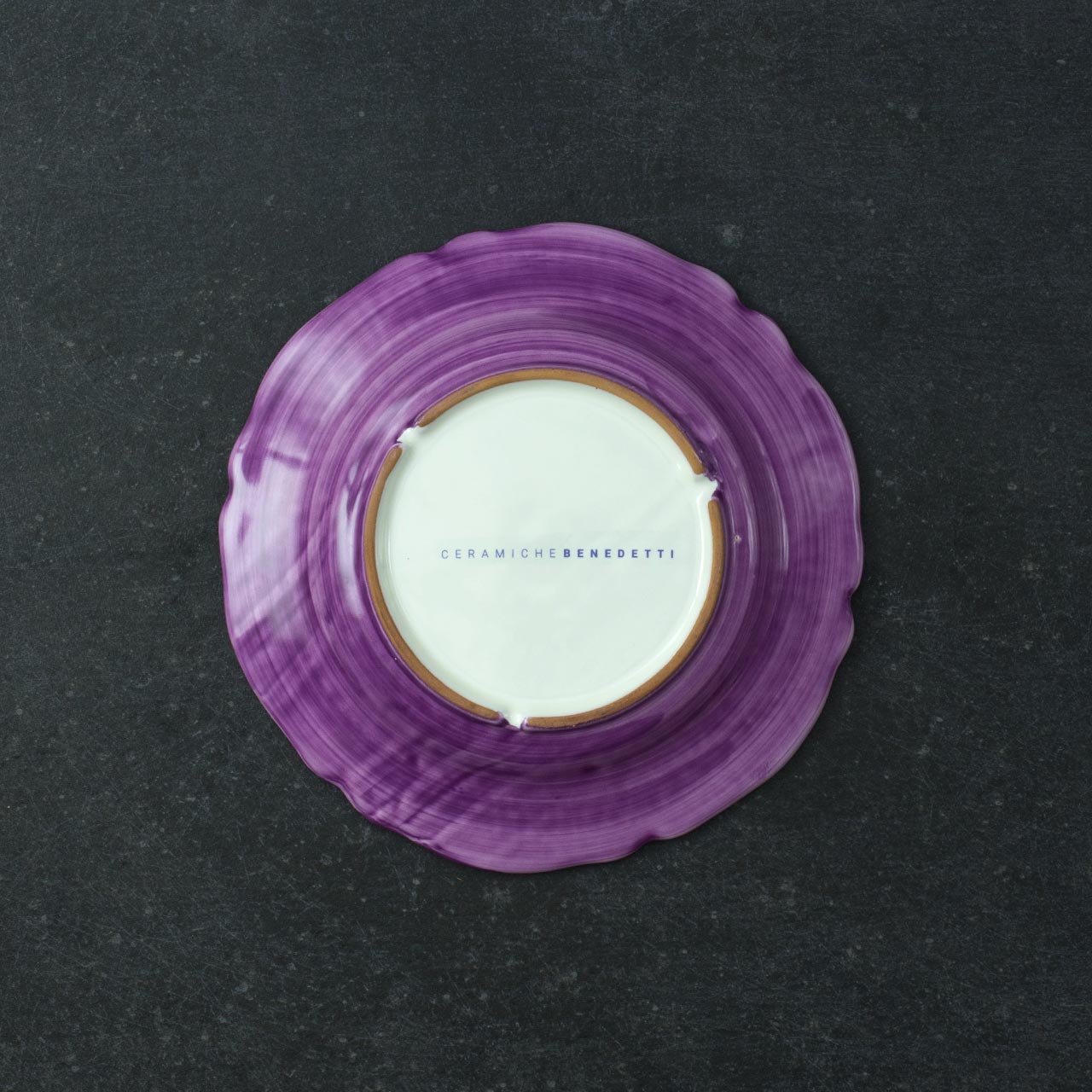 Hand-Brushed Scalloped Deep Plate in Vietri Ceramic