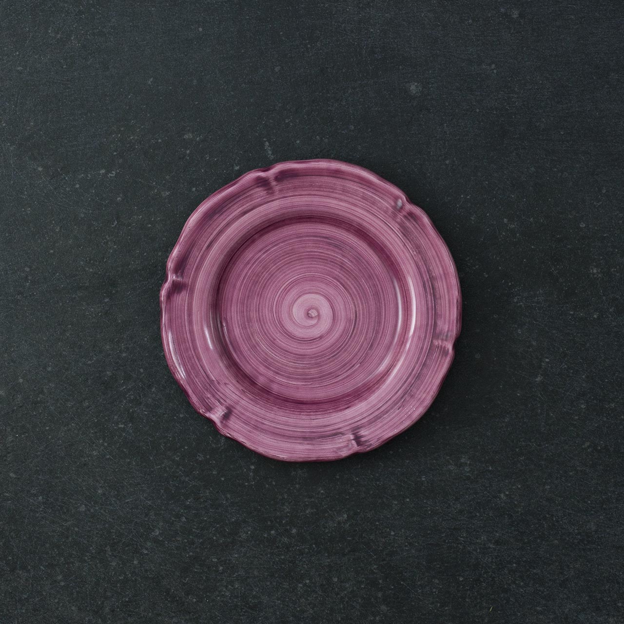 Piatto Frutta Smerlato in Ceramica Vietrese Pennellato a Mano