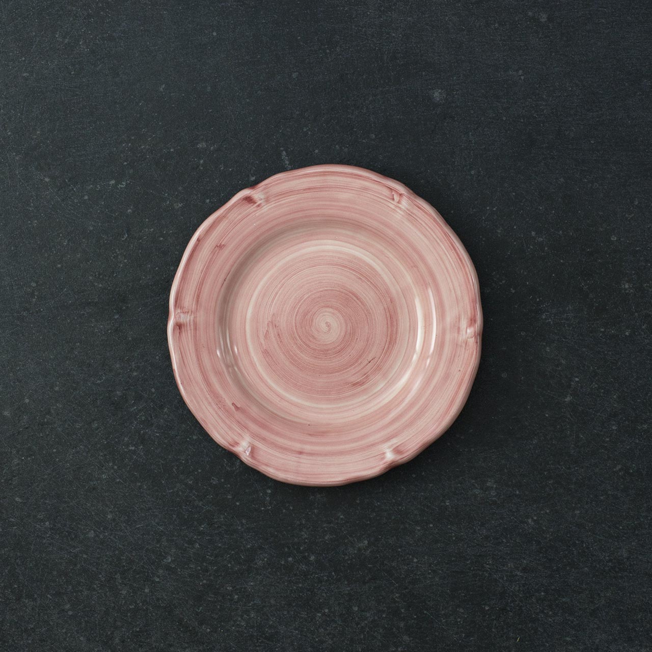 Piatto Frutta Smerlato in Ceramica Vietrese Pennellato a Mano