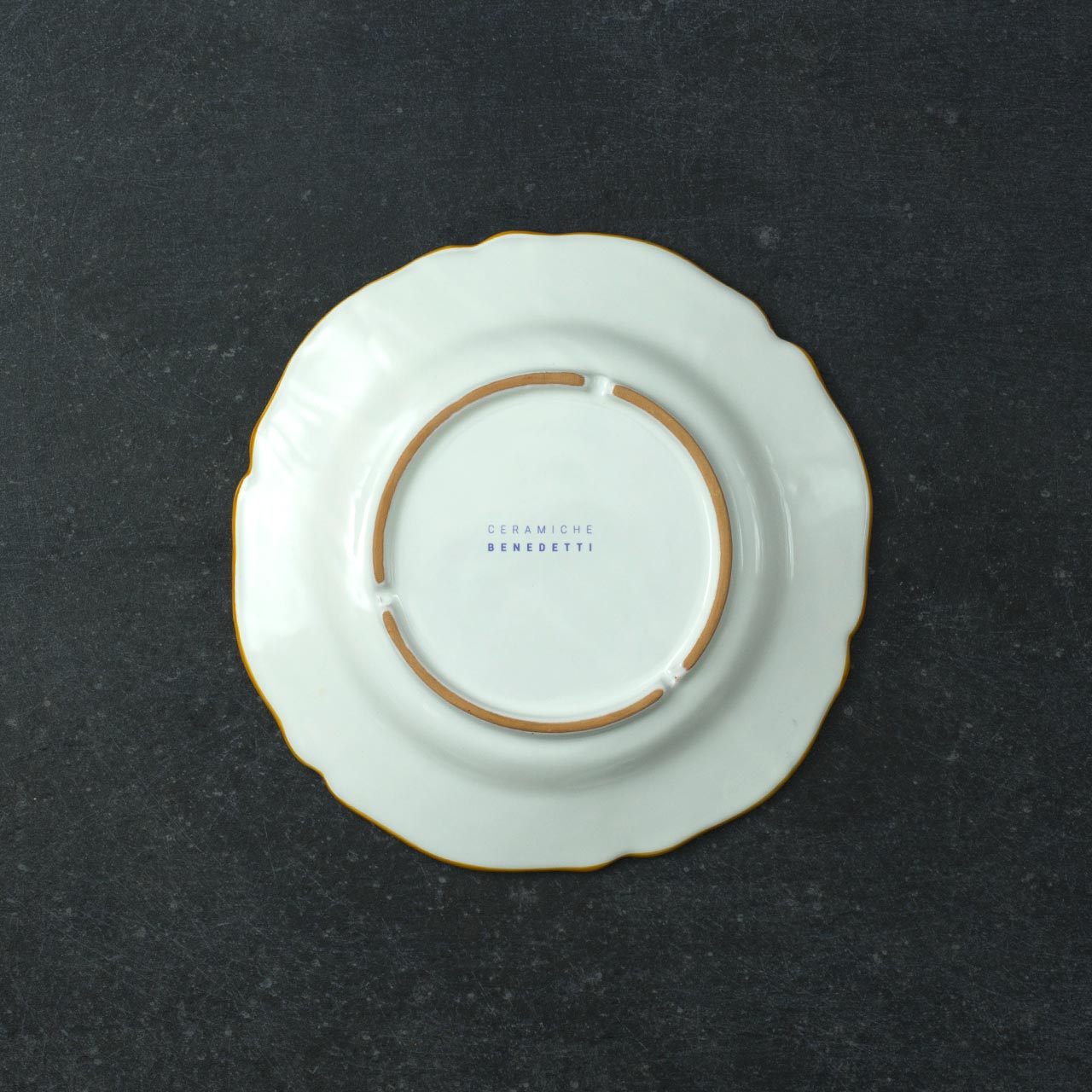 Piatto Fondo Smerlato in Ceramica Vietrese Decorato a Mano
