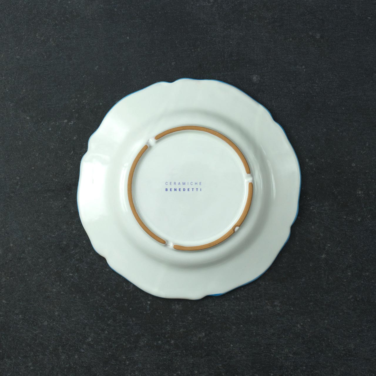 Piatto Fondo Smerlato in Ceramica Vietrese Decorato a Mano