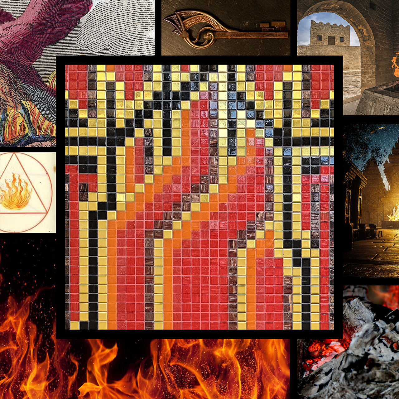 Elements Collection - Artistic Mosaic Fire