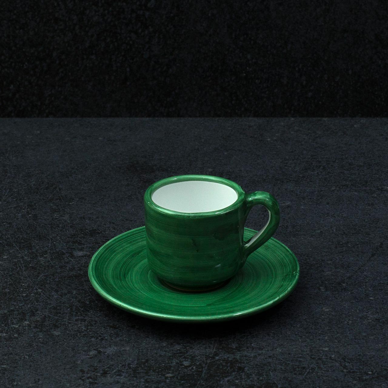 Hand-Painted Vietri Ceramic Cup with Saucer