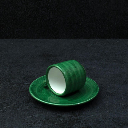 Hand-Painted Vietri Ceramic Cup with Saucer