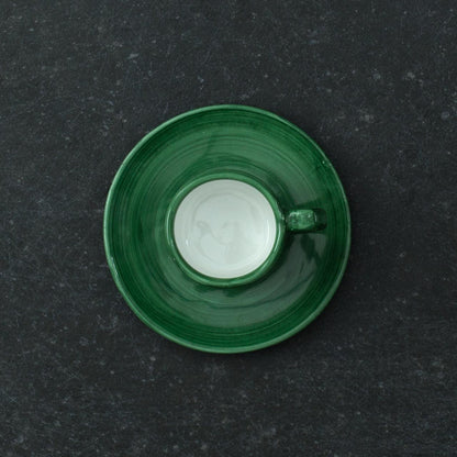 Hand-Painted Vietri Ceramic Cup with Saucer