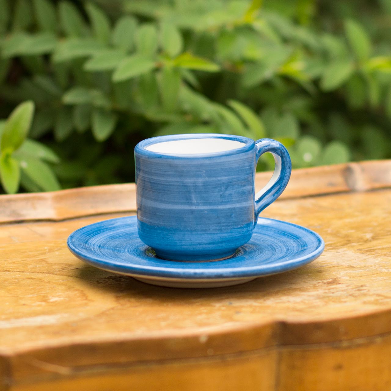 Hand-Painted Vietri Ceramic Cup with Saucer