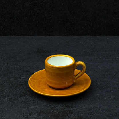 Hand-Painted Vietri Ceramic Cup with Saucer