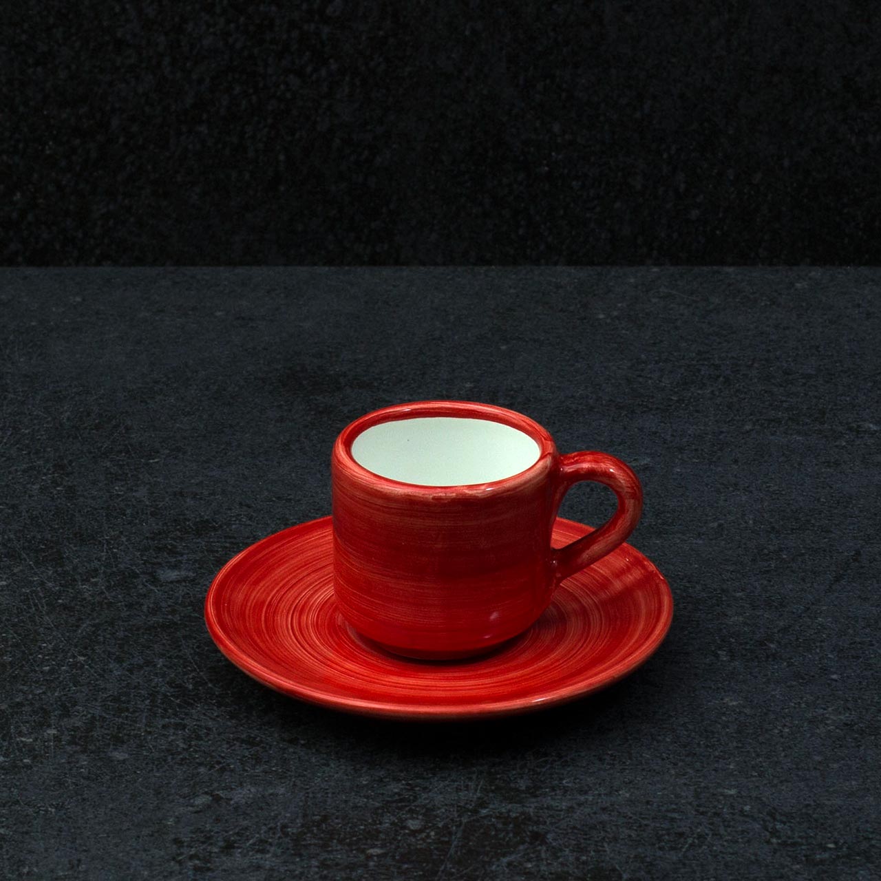 Hand-Painted Vietri Ceramic Cup with Saucer