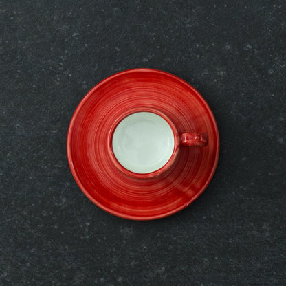 Hand-Painted Vietri Ceramic Cup with Saucer