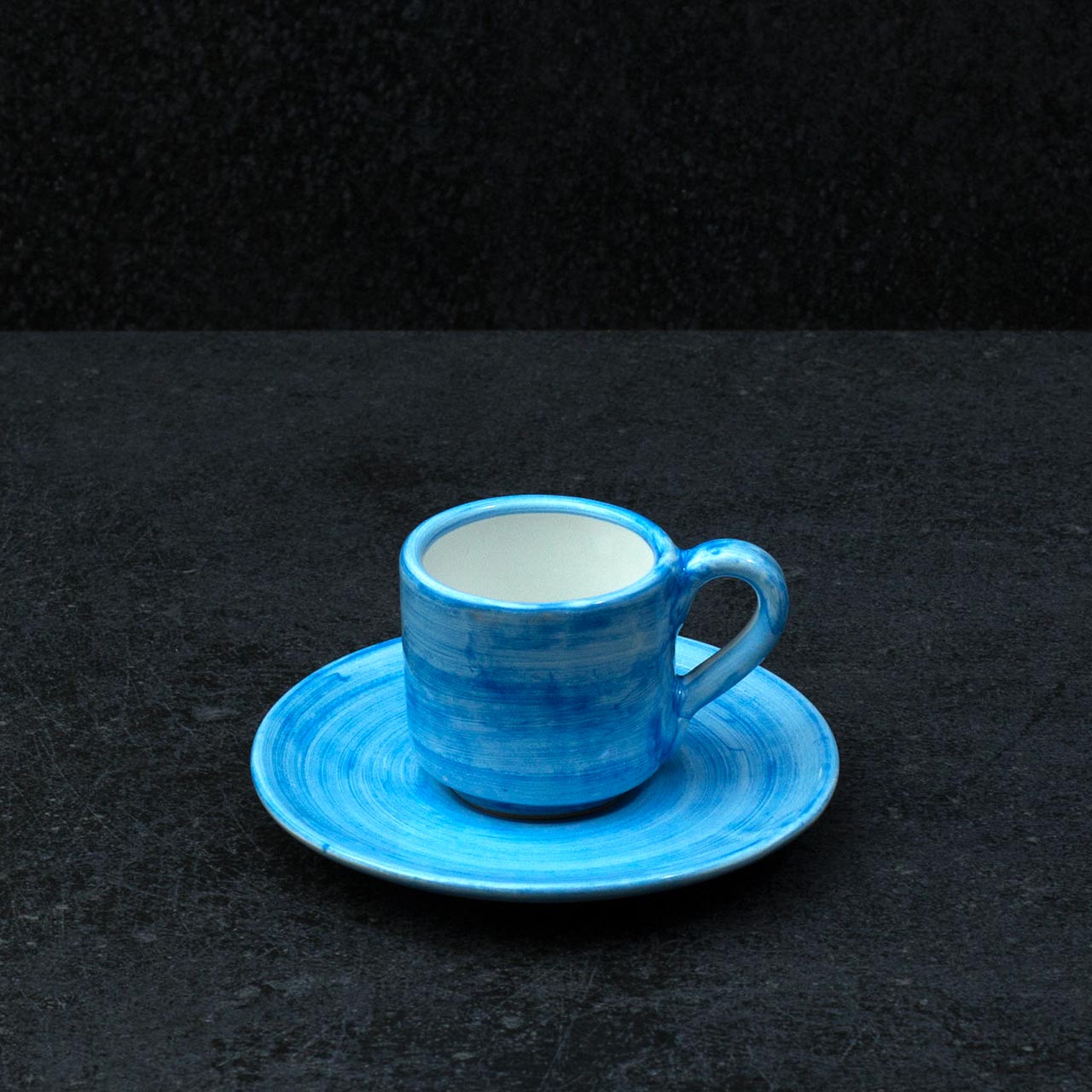 Hand-Painted Vietri Ceramic Cup with Saucer