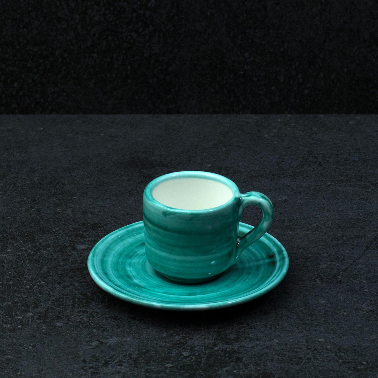 Hand-Painted Vietri Ceramic Cup with Saucer