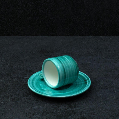 Hand-Painted Vietri Ceramic Cup with Saucer