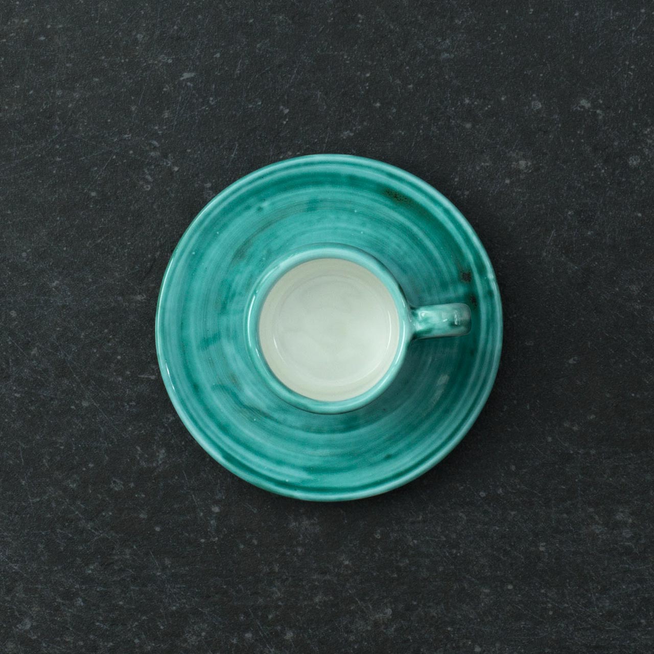 Hand-Painted Vietri Ceramic Cup with Saucer