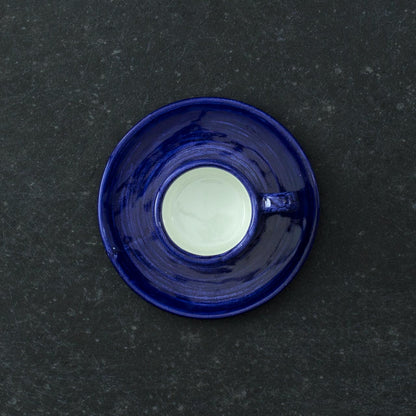 Hand-Painted Vietri Ceramic Cup with Saucer