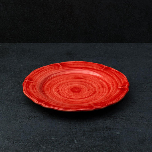 Hand-Brushed Scalloped Flat Plate in Vietri Ceramic