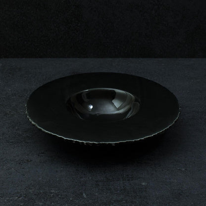 Hand-Glazed and Jagged Ceramic Cardinal Plate - Saturn