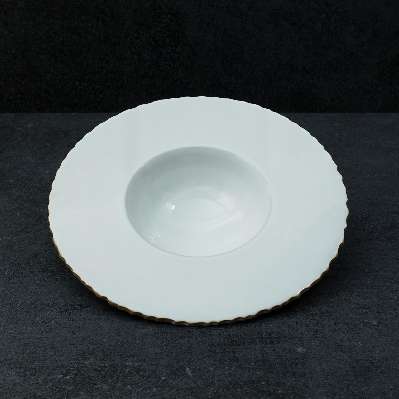 Hand-Glazed and Jagged Ceramic Cardinal Plate - Saturn