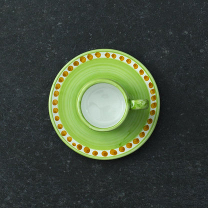 Tazzina con Piattino in Ceramica Vietrese Decorati a Mano