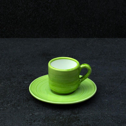 Hand-Painted Vietri Ceramic Cup with Saucer