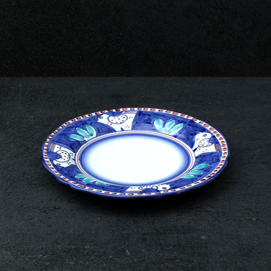 Hand-Decorated Scalloped Flat Plate in Vietri Ceramic