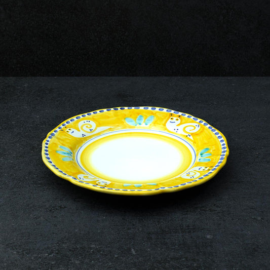 Hand-Decorated Scalloped Flat Plate in Vietri Ceramic