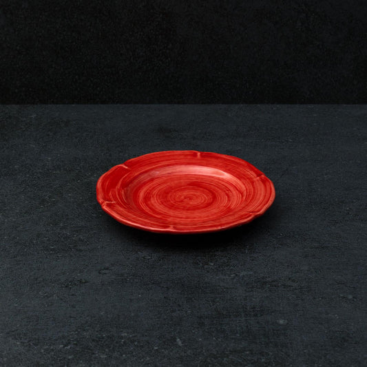 Hand-Brushed Scalloped Dessert Plate in Vietri Ceramic