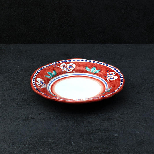 Hand-Decorated Scalloped Deep Plate in Vietri Ceramic